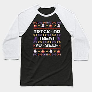 Halloween Pixel Party Baseball T-Shirt